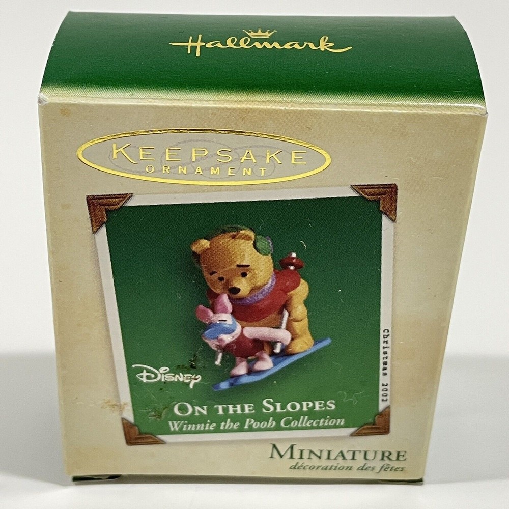 Hallmark Keepsake Mini ChristmasOrnament 2002 On the Slopes Winnie The Pooh